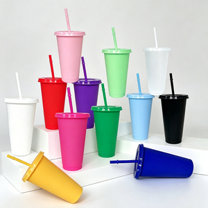 Vasos de Plástico Personalizados <span class=keywords><strong>con</strong></span> Logotipo de 24 oz (710 ml) <span class=keywords><strong>con</strong></span> Tapas <span class=keywords><strong>y</strong></span> Pajitas, Vasos Reutilizables para Fiestas <span class=keywords><strong>y</strong></span> Regalos de Cumpleaños - Product Image 6