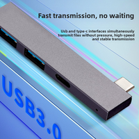 Adaptateur de transfert de données USB 3.0 multiport OTG 3-en-1, 4 ports USB-A, AL portable, haute vitesse, USB A C HUB