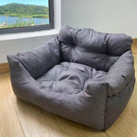 BunnyHi PET045 Siège de voiture de luxe pour animaux de compagnie, siège de voyage pour chat, lit pour chiot, siège surélevé pour chien, siège de voiture pour petit chien