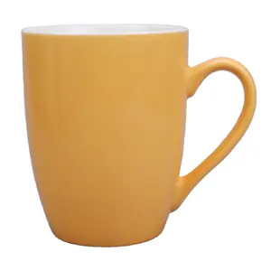 セラミックニューボーンチャイナベージュモダン商用セラミックコーヒーカップ