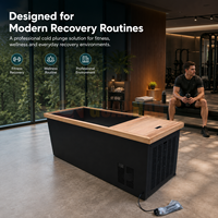 Bain froid pour hôtel et complexe hôtelier avec système de refroidissement intégré, bain de glace premium en acier inoxydable pour projets de bien-être