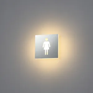 モダンでシンプルなスタイルの3Wアルミニウムアクリル照明モール女性ガイド用LEDウォールランプ