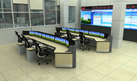 Meubles de salle de contrôle salle d'opération réseau bureau d'ordinateur réglable NOC ingénieur bureau aide bureau console