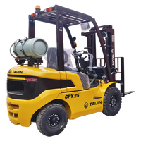 Chariot élévateur à double alimentation essence/GPL 2 tonnes CPY avec moteur GK21 et mât multi-étages pour la manutention de palettes en entrepôt et en usine