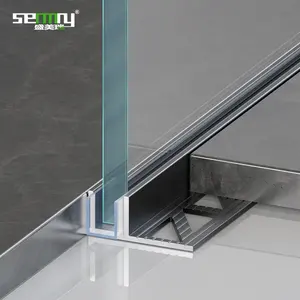 Skirting Tile Trim Aluminium Protective Glass Floor Edging Trims Decorative Thresholds U Shape Aluminium Tile Trim
