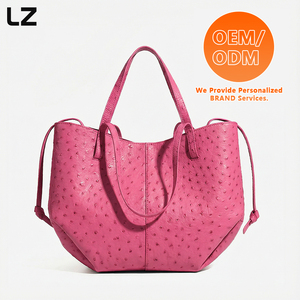 Bolsos de Mujer LZ, Bolsos de Mano de Gran Capacidad, Bolsos Tote con Logotipos Personalizados, Bolsos de Hombro de Cuero Vegano de Avestruz para el Trabajo y Viajes - Product Image 3