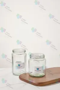 Wholesale 588ML Storage Glass Jars Clear Wide Mouth Glass Mason Jar For Food Storage With Metal Screw Lid