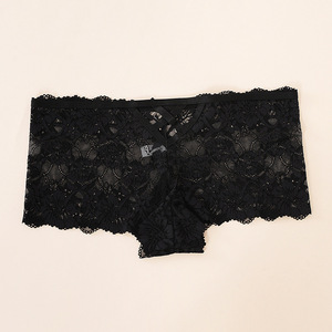 Donna matura Sexy <span class=keywords><strong>intimo</strong></span> in pizzo <span class=keywords><strong>Boxer</strong></span> breve vita bassa trasparente traspirante senza cuciture biancheria intima <span class=keywords><strong>Boxer</strong></span> breve - Product Image 5