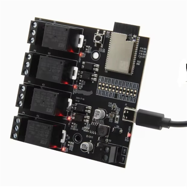 Iot Relay Board T- Esp32 Four-Way 5v Iot Channel Power Switch Module for Development