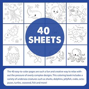Nuevo libro <span class=keywords><strong>para</strong></span> <span class=keywords><strong>colorear</strong></span> 40 hojas mundo submarino <span class=keywords><strong>dibujos</strong></span> animados Doodle 4 niños libro <span class=keywords><strong>para</strong></span> <span class=keywords><strong>colorear</strong></span> - Product Image 5