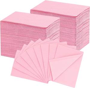 125 pièces de tapis de table jetables pliables et imperméables pour le soin des ongles, le vernis, la manucure et la pratique du nail art, en papier non pelucheux - Product Image 2