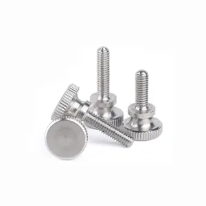 Stainless Steel 304 Plain Vertical Shoulder Stripe Knurled Head Step Adjustment Thumb Screw For Electronics Industry PC Board