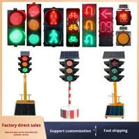Feux de signalisation routière LED en aluminium Guangan, feux clignotants rouges/jaunes/verts, sécurité routière, avertissement pour les trottoirs, alimentation solaire/AC