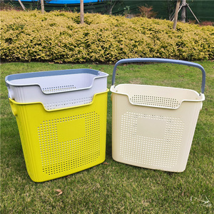 Laundry <b>Basket</b> Rectangle <b>Large</b> Durable Plastic Storage Organizer For Clothes Toys - Product Image 4