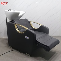 Unité de soin capillaire Meientai avec bac à shampoing et réservoir de 60L, lavabo sans tuyauterie pour salon, thérapie aquatique japonaise