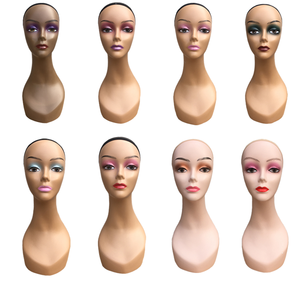 Directo de fábrica, modelo de cabeza de peluca Europea americana, soporte de exhibición de Maniquí de plástico con peluca para modelo africano - Product Image 1