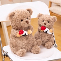 Ourson en peluche Saint-Valentin en coton PP brodé, jouet en peluche, accessoires, cadeau, vente en gros transfrontalière