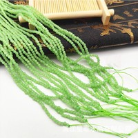 Manik-manik Spinel Kaca Kristal Premium 2/3/4mm dengan Finishing Berkilau dan Bersegi untuk Pembuatan Perhiasan, Kerajinan Tangan DIY, Tersedia dalam Stok Grosir