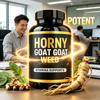 Nahrungsergänzungsmittel Horny Goat Weed Maca-Wurzel Kapseln für Erwachsene Männer - Extra Starke Männliche Leistungssteigerung Libido Energie Ausdauer Booster
