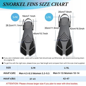 <span class=keywords><strong>Aletas</strong></span> de Natación de Ajuste Cómodo, <span class=keywords><strong>Aletas</strong></span> de Snorkel con Talón Ajustable para Principiantes y Deportes Acuáticos - Product Image 6