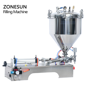ZONESUN-Desinfectante de manos presurizado, máquina de llenado de pasta de crema, crema, miel, pimienta, salsa, cosméticos, Gel - Product Image 6