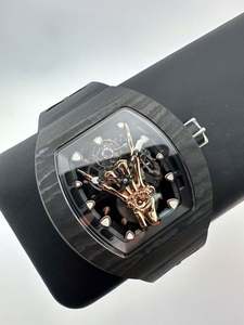 นาฬิกาจักรกลหรูคุณภาพสูงพิเศษแบบขายส่ง พร้อมกลไกตูร์บิญองกันน้ำ รุ่น RM66 นาฬิกาโครงกระดูกเรืองแสงลายปีศาจ - Product Image 2