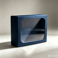 Boîte cadeau en carton ondulé bleu marine personnalisée pour Noël, très vendue, avec fenêtre, pour emballage de fruits