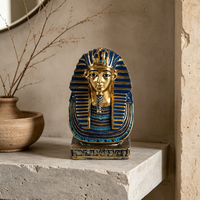 Statue en résine de la buste d'un pharaon égyptien antique, cadeau décoratif pour Halloween et la Journée des morts
