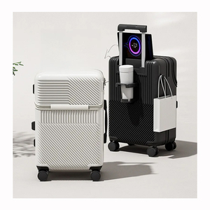 New Laptop <b>Suitcase</b> Travel Bag Set for Outdoor Front Open Luggage Carry on Luggage with USB Port - Product Image 1