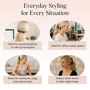 Pinces à cheveux en plastique banane pour femmes, style rétro années <span class=keywords><strong>80</strong></span>, 13,5 cm |   Sûr, durable, sans plis |   Coiffures en queue de cheval et chignons - Product Image 6