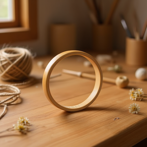 Anello in bambù Ilan 13 cm per decorazioni e artigianato, 6 pezzi - Product Image 3