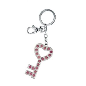 Heart Shaped <b>Crystal</b> <b>Key</b> <b>Chain</b> with <b>Key</b> Boxless Product - Product Image 1