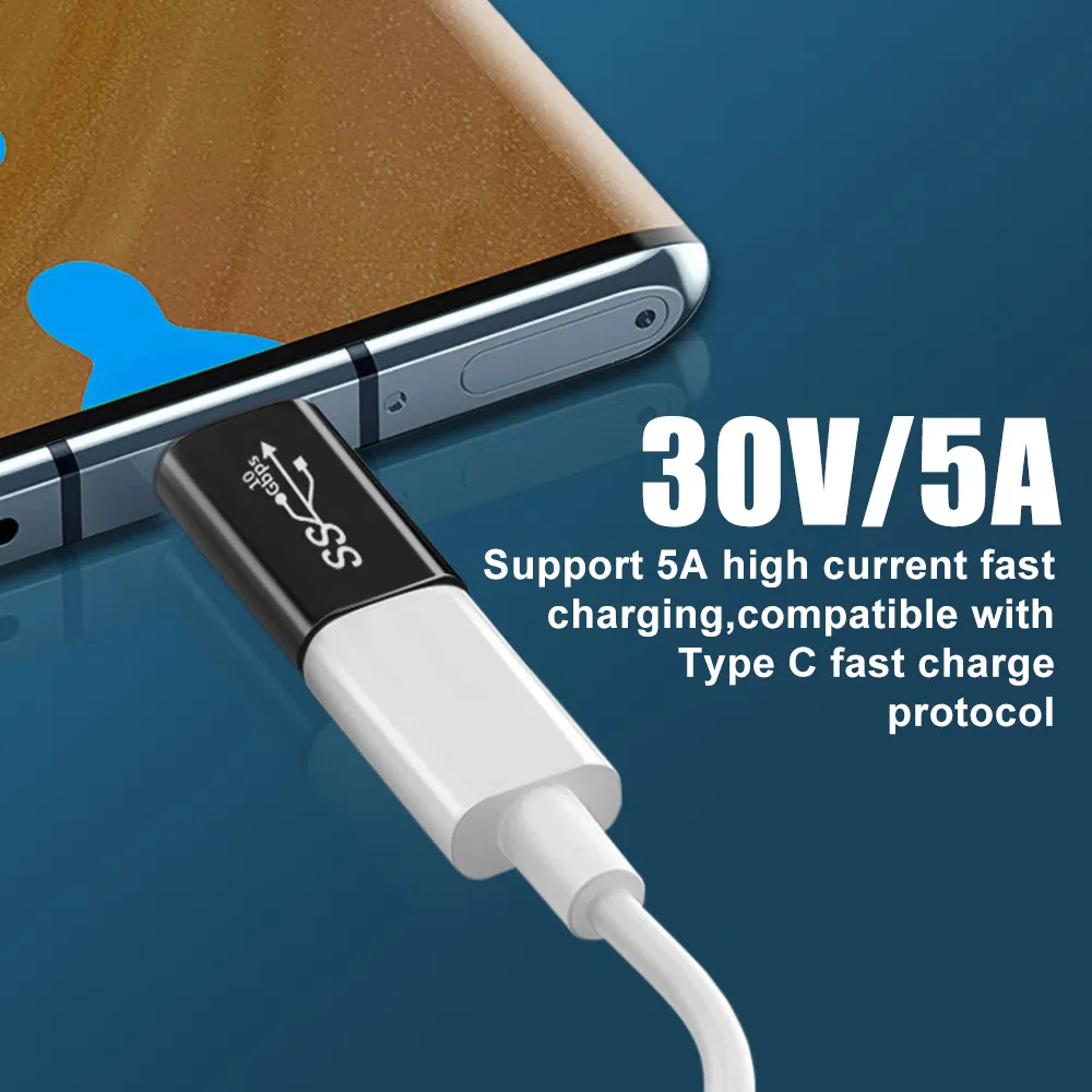 USB 3.1 Type C Adapter Male To Female Converter 10 Gbps USB C Charge Data Sync Extension Adapter Plug For Laptop Tablet Phone