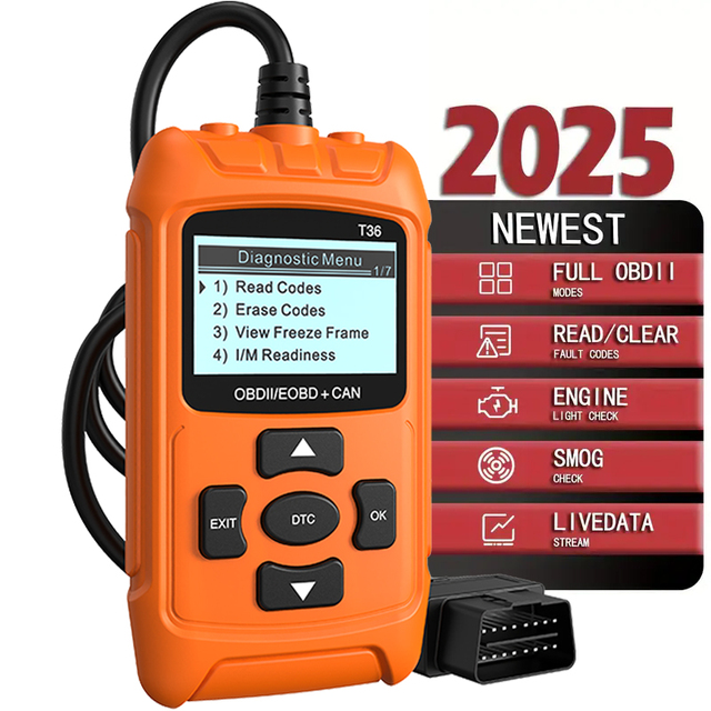 T36 OBD2 Automotive Scanner Read & Erase Fault Codes