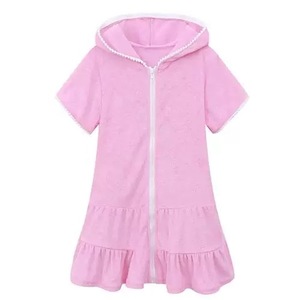 Salida de Baño de Poliéster para Niños y Niñas con Capucha y Cierre Personalizada de Tela de Toalla Afelpada - Product Image 5