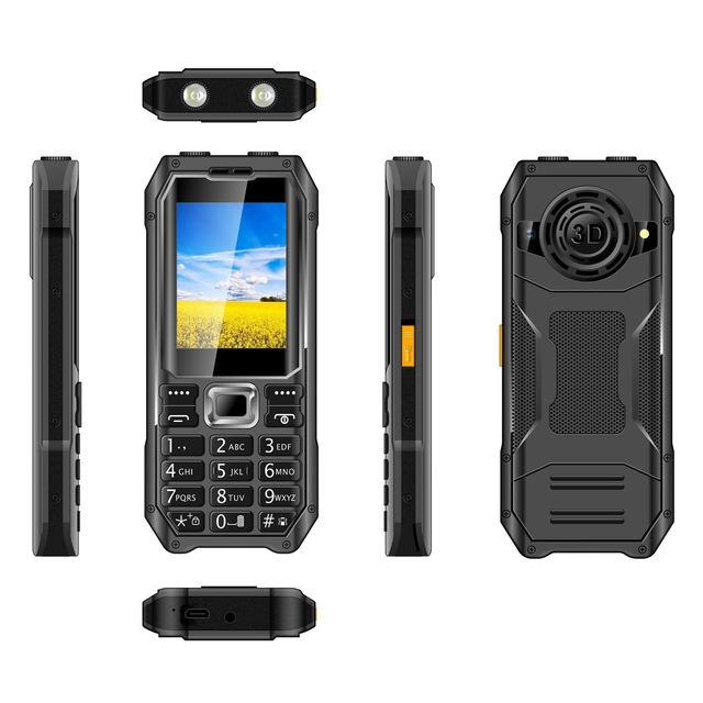 Elder Keypad Phone 2.4 Inch 6800mAh Dual SIM Slot 21 Keys SOS FM Dual SIM GSM EU Plug Feature Phones Cell Phone