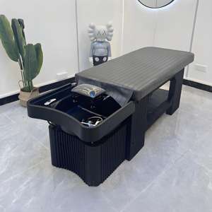 Chaise de massage capillaire <span class=keywords><strong>professionnelle</strong></span> de salon thaïlandais, nouvelle conception, de haute qualité, best-seller, en cuir synthétique, lit de shampooing, luxe moderne - Product Image 2