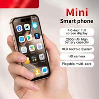 Ponsel pintar Mini 3G Android 10.0 Quad Core, ponsel pintar kartu SIM ganda dengan isi daya Cepat 2000mah 65w