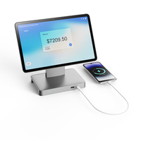 Tablette Android personnalisée avec broches magnétiques Pogo, tablette 12 pouces, terminal de paiement NFC avec station de charge