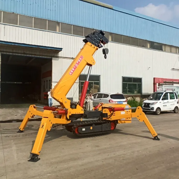 Grue araignée en Chine avec mini flèche à bras long prix de grue araignée hydraulique à 360 degrés