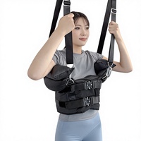 Ceinture de traction lombaire réglable Chin-Up Bar avec double sac, portable, pour scoliose, étirement et maintien de la colonne vertébrale