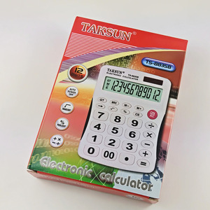 Calculatrice de bureau Taksun Ts8835B à 12 chiffres, double alimentation, grandes touches, pour usage professionnel - Product Image 1