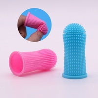 Kit de brosses à dents à doigts en silicone de qualité alimentaire SORADD SRD-154 pour chiens et chats, à 360 degrés, avec poils enveloppants pour un nettoyage complet, en stock OEM