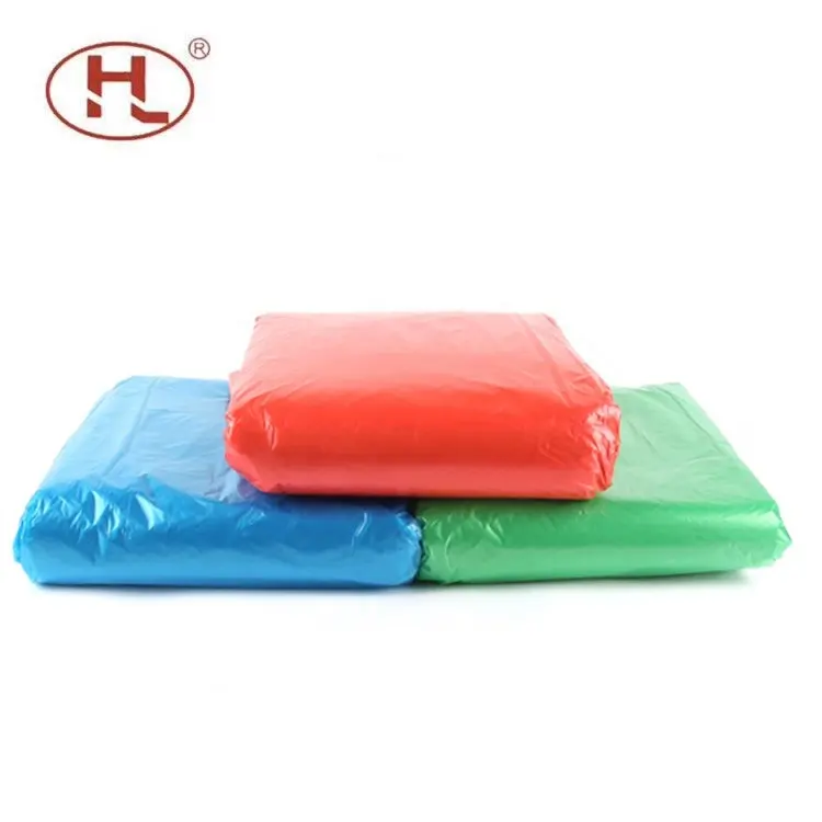Sacs à ordures en plastique rouge bleu jaune vert de gros fabricant robuste et résistant