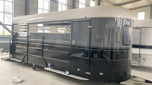 Paardenwagen voor 4 paarden, export naar Thailand, schuine inlaadklep, open zijkanten, gegalvaniseerd staal - Product Image 6