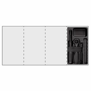 Usag 519/605AEAV - Caja de Almacenamiento de Herramientas de 104x188x45 mm, Módulo Individual Termoformado de Plástico con Herramientas - Product Image 1