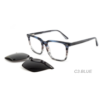 24 Acétate Unisexe Optique Ordinateur Lunettes Nouveau Style Carré 3-1 Aimant Clip Cadre Mode Lunettes De Soleil Polarisées PC Matériel Lentille