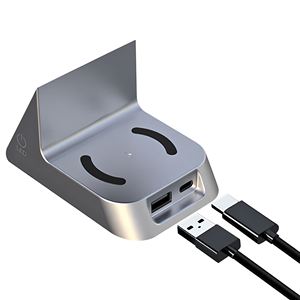 แท่นชาร์จไร้สายแม่เหล็ก 3-in-1 กำลังไฟ 15W พร้อมระบบชาร์จเร็วแบบ Dual Coil และพอร์ต USB สำหรับสมาร์ทโฟน นาฬิกา และหูฟัง - Product Image 1