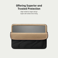 Housse d'ordinateur portable légère en polyester doux pour MacBook Air/Pro et iPad, design matelassé, étui mignon et moelleux pour femmes