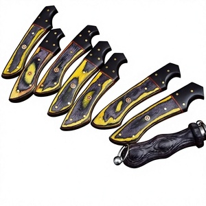 ชุดมีดเชฟ8ชิ้น, มีดทำครัวเหล็กดามัสกัสด้ามจับ Micarta ปรับได้ - Product Image 3